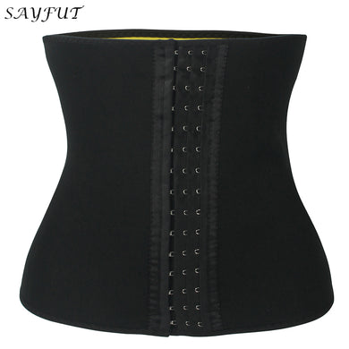 SAYFUT Sexy Shaper Sweat Neoprene Body Shaper Women Slimming Waist Trainer Underbust Belt Cincher Tummy Corset Girdle