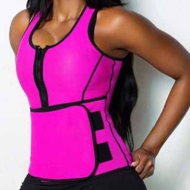 Women Sweat Neoprene Sauna Waist Trainer Vest Sexy Shaper Workout Vest Slimming Adjustable Tummy Body Control Shapewear Top