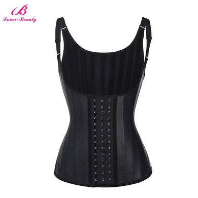 Lover Beauty 25 Steel Boned Latex Waist Trainer Corset Waist Cincher Slimming Vest Underbust Tummy Control Body Shaper Belt