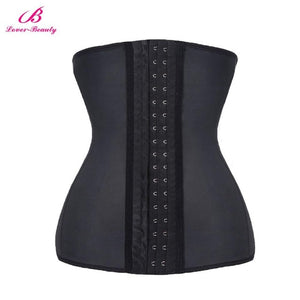 Lover Beauty Sexy Waist Trainer Cincher Underbust Corset Body Shaper Shapewear 9 Steel Bones Latex Slimming Waist Belt Corset