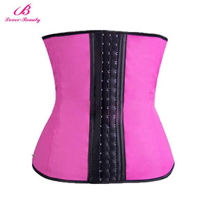 Lover Beauty Sexy Waist Trainer Cincher Underbust Corset Body Shaper Shapewear 9 Steel Bones Latex Slimming Waist Belt Corset