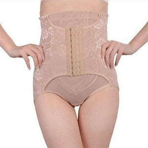 High Waist Women Waist Cinchers Breathable Mesh & Lace Embroidery Tummy Control Shapewear Slim Abdomen Hip Bum Lifter Underwear