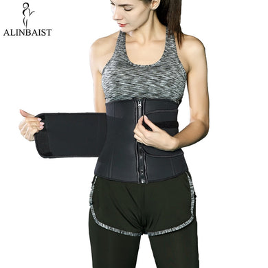S-6XL Abdominal Belt 7 Steel Boned High Compression Zip Neoprene Waist Cincher Sauna Corset Sweat Waist Trainer Body Shaper