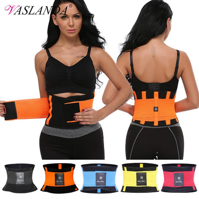 VASLANDA Waist Slimming Belt Shaper Lumbus Trainer Fat Compression Fitness Girdles Workout Shapewear Straps Modeling Corset