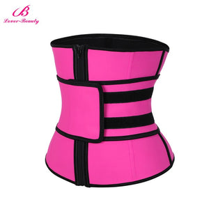Lover Beauty Abdominal Belt High Compression Zipper Plus Size Latex Waist Cincher Corset Underbust Body Sweat Waist Trainer C