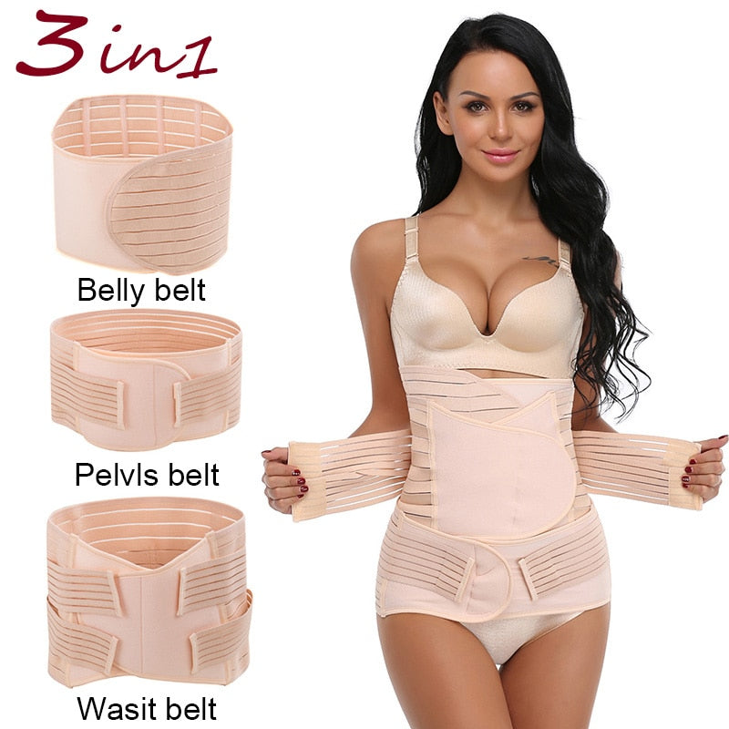 Miss Moly 3in1 Postpartum Slimming Belt For Post Partum Women Body Recovery Shapewear Belly Control Bandage Breathable Corset