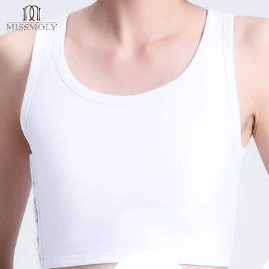 Lady Chest Breast Binder Tank Top Body Shaper Female Crop Tops Bra Vest Underwear Fitness Stretch Croptops Slimming Render Short