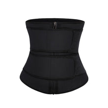 HEXIN Latex Body Shaper Waist Trainer 7 Steel Bones Trimmer Corset Double Waist Belt Cincher Zip Clip Workout Shapewear Slimming