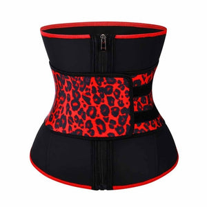 FeelinGirl Fajas Latex Waist Trainer Body Shaper 7 Steel Bone Slimming Corset Modeling Belt Shapewear Snake Leopard Print Girdle