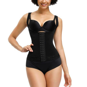 HEXIN Plus Size Women Shaperwear Waist Trainer Push Up Vest Tummy Belly Girdle Body Shaper Hook Waist Cincher Corset Underwear