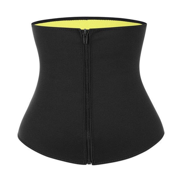Women Neoprene Body Shaper Waist Trainer Sauna Sweat Slimming Belt Zipper Workout Tummy Control Trimmer Corset Wight Loss Shaper