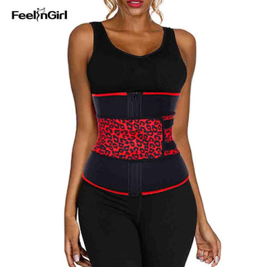 FeelinGirl Neoprene Waist Trainer Girdles 7 Steel Bones Sweat Sauna Body Shapers Slimming Corset Fitness Modeling Belt Faja