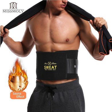 Mens Women Slimming Belt Sweat Sauna Waist Trainer Corset for Weight Loss Tummy Control Workout Body Shaper Black Plus Size
