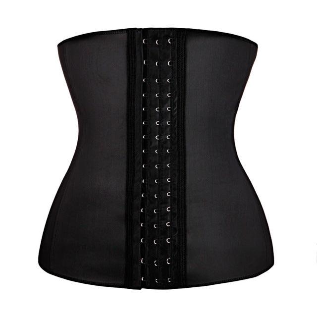 S-6XL Latex Waist Cincher Steel Boned Waist Trainer Corset Underwear Slimming Body Shaper Shapewear Modeling Strap Tummy Control