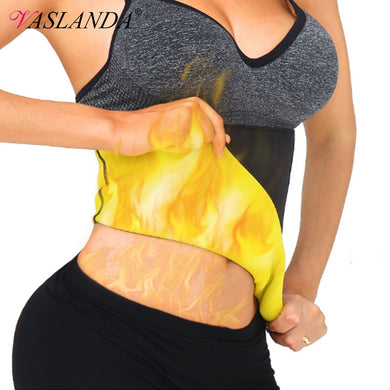 VASLANDA Sweat Girdles Slimming Belt Fitness waist trainer Body Shapers Corrective Underwear Training Running Shapewear