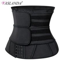VASLANDA 13 Steel Boned Waist Trainer Corset Sauna Sweat Faja Sport Girdles Slimming Shaper Lumbar Trimmer Belt Straps Modeling