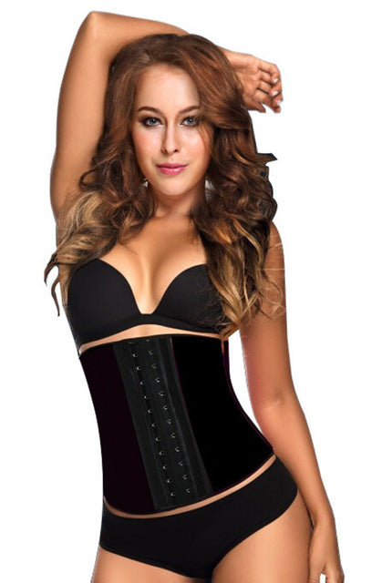 Women Latex Waist Trainer Corset Steel Bone Shapewear Body Shapers Women Corset Slimming Belt Waist Shaper