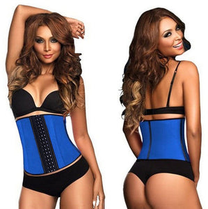 Women Latex Waist Trainer Corset Steel Bone Shapewear Body Shapers Women Corset Slimming Belt Waist Shaper