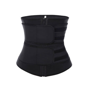 YUMDO New 100% Latex Body Shaper Belly Slimming Belt Print Compression Zipper Plus Size Boned Waist Cincher Corset Waist Trainer