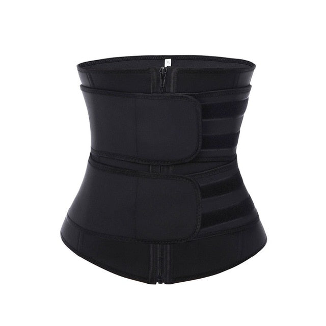 YUMDO New 100% Latex Body Shaper Belly Slimming Belt Print Compression Zipper Plus Size Boned Waist Cincher Corset Waist Trainer