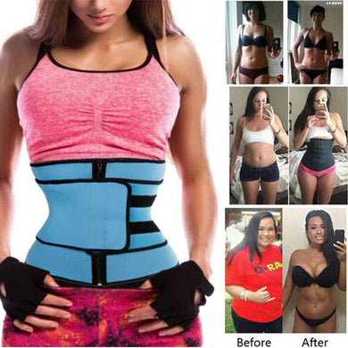 Plus Size Women Shaper Zipper Fitness Neoprene Sauna Waist Trainer Corset Slimming Belt Sweat Weight Loss Waist Cincher Workout