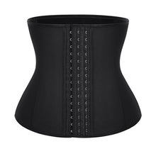 YUMDO Waist trainer Latex Belt Leopard  9 Steel Boned Latex Waist Trainer Plus Size