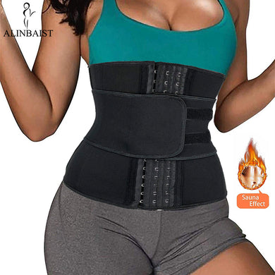 9-Steel-Boned Sweat Neoprene Waist Trainer with Hooks Corset Trimmer Belt Sauna Body Shaper Slimming High Compression Girdle