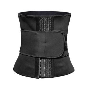 9-Steel-Boned Sweat Neoprene Waist Trainer with Hooks Corset Trimmer Belt Sauna Body Shaper Slimming High Compression Girdle