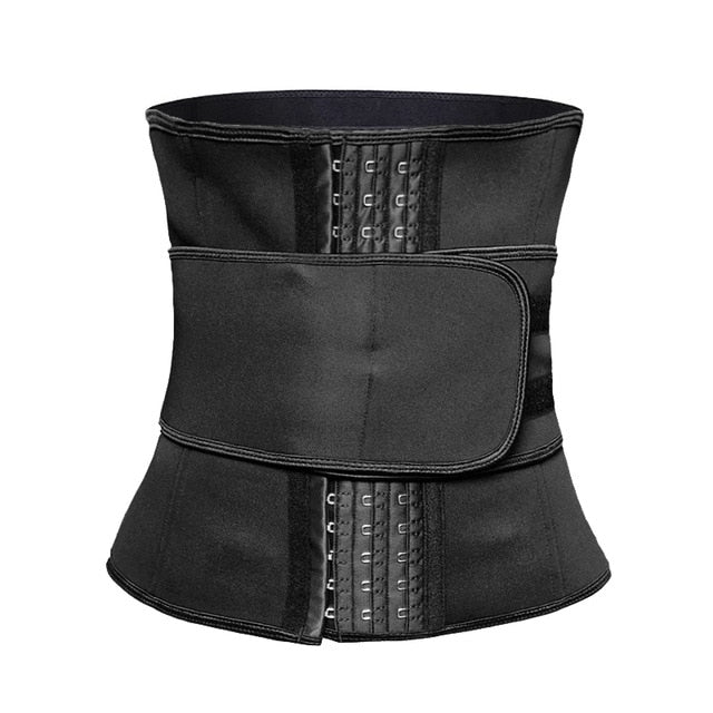 9-Steel-Boned Sweat Neoprene Waist Trainer with Hooks Corset Trimmer Belt Sauna Body Shaper Slimming High Compression Girdle