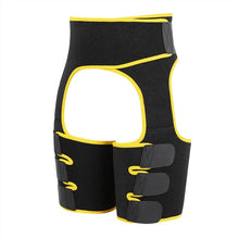 MASS21 Neoprene Thigh Shaper Belts Connected Waist Shaper Thighs Weight Loss Fat Burning Leg Wrap Embossed Shapewear