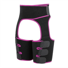 MASS21 Neoprene Thigh Shaper Belts Connected Waist Shaper Thighs Weight Loss Fat Burning Leg Wrap Embossed Shapewear