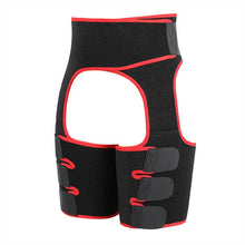 MASS21 Neoprene Thigh Shaper Belts Connected Waist Shaper Thighs Weight Loss Fat Burning Leg Wrap Embossed Shapewear