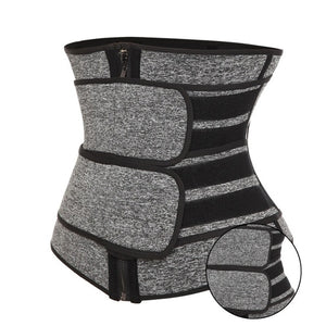 Women Shapewear Slim Belt Zipper Plus Size Latex Waist Trainer Corset Underbust Body Fajas Sweat Waist Cincher For Weight Loss