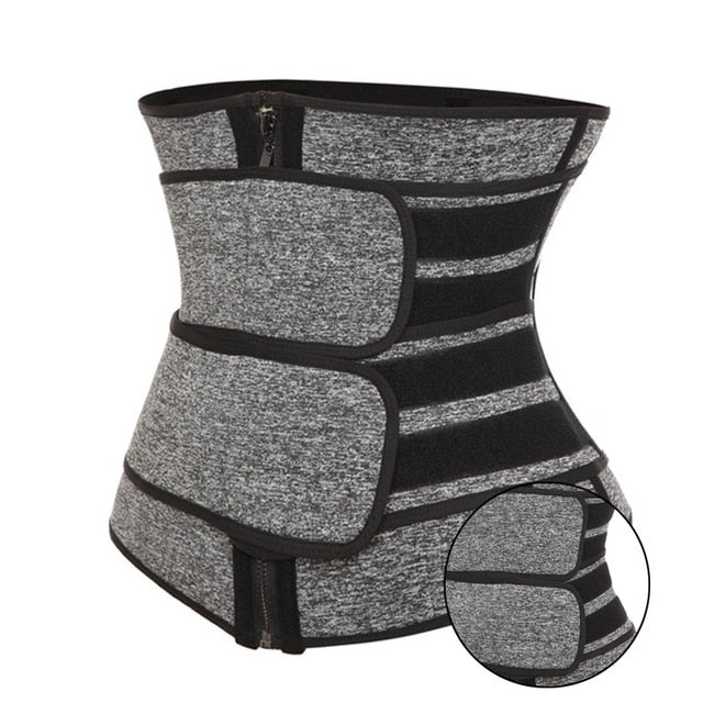 Women Shapewear Slim Belt Zipper Plus Size Latex Waist Trainer Corset Underbust Body Fajas Sweat Waist Cincher For Weight Loss