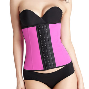 Women's Latex Girdle Waist Trainer Corsets Hourglass Body Shaper Long Torso Cincher Shapewear Slimming Belt