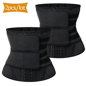 VASLANDA 13 Steel Boned Waist Trainer Corset Sauna Sweat Faja Sport Girdles Slimming Shaper Lumbar Trimmer Belt Straps Modeling