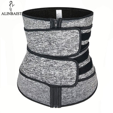 XS-6XL Waist Trainer Corset Sauna Trimmer Belt Hot Body Shaper Cincher Sport Girdle with Zipper Lumbar Cintas Modelador Workout