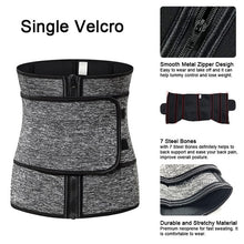 XS-6XL Waist Trainer Corset Sauna Trimmer Belt Hot Body Shaper Cincher Sport Girdle with Zipper Lumbar Cintas Modelador Workout