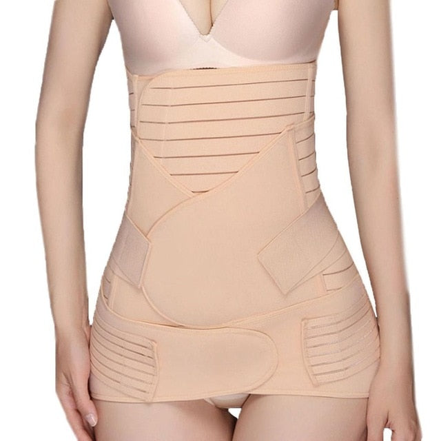 3 in 1 Belly/Abdomen/Pelvis Postpartum Belt Body Recovery Shapewear Belly Slim Waist Cinchers Breathable Waist Trainer CorsetBB4