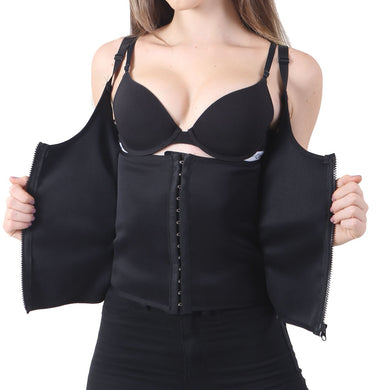 2018 New Summer Women Zipper Sweat Sauna Body Shaper Women Slimming Vest Waist Trainer Drop Shipping 3j21*