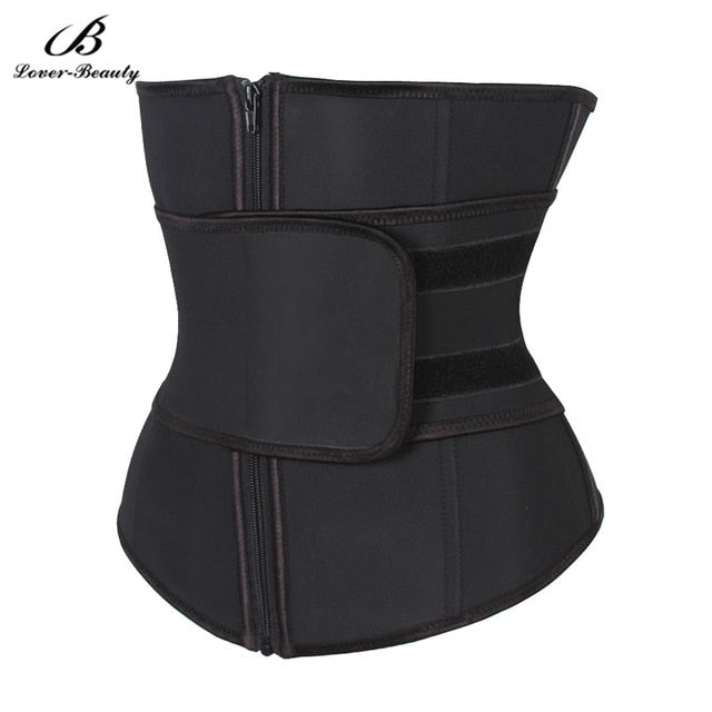 Lover Beauty Plus Size Body Shaper Latex Waist Trainer Corset Underbust Slimming Waist Body Belt Girdle Firm Control Shapewear-B