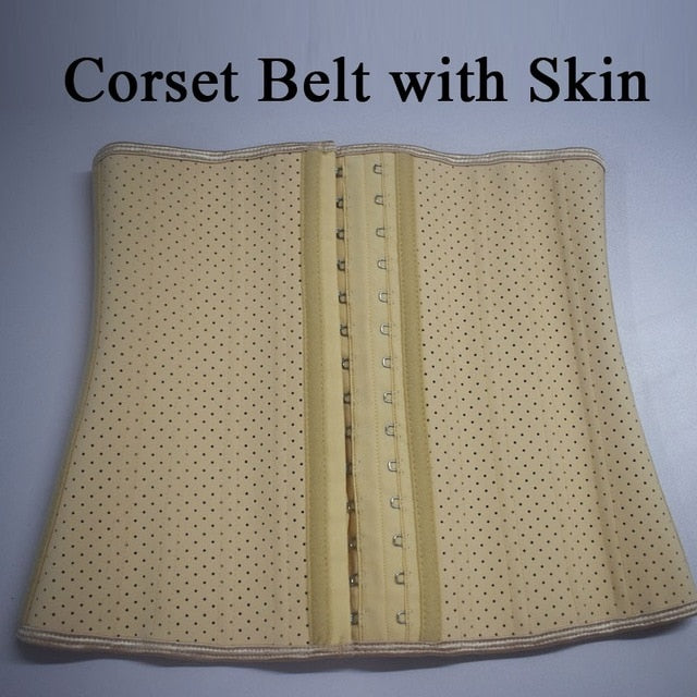 Latex Waist Trainer Corset Belly Slimming Underwear Belt 25 Steel Boned Waist Cincher Sheath Body Shaper Breathable