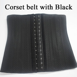 Latex Waist Trainer Corset Belly Slimming Underwear Belt 25 Steel Boned Waist Cincher Sheath Body Shaper Breathable