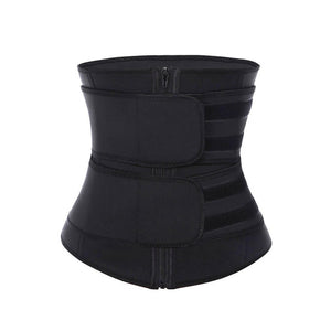 Lover Beauty Printed 100% Latex Waist Cincher Corset Underbust High Compression Girdle Double Belt Control Slimming Abdominal Fa