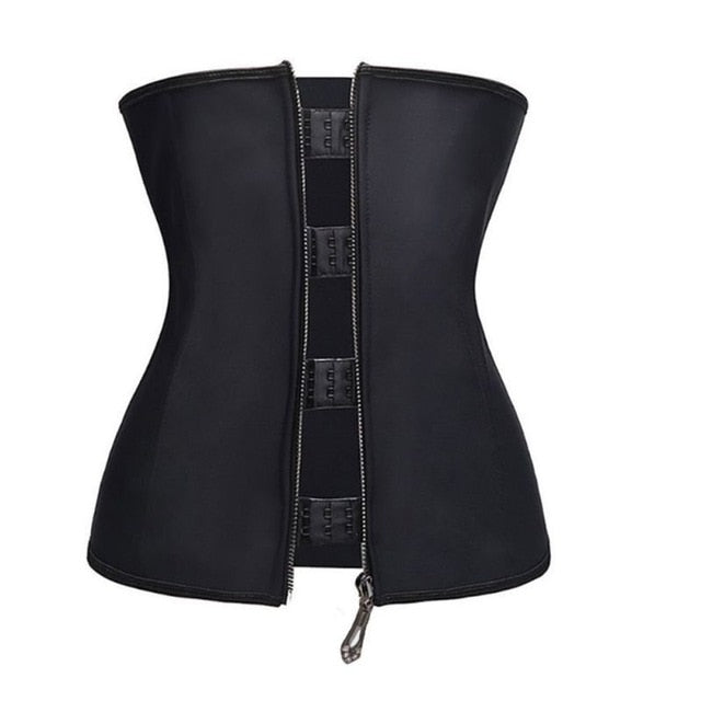 2019 Firm Latex Waist Trainer Belts Zipper Underbust Slim Tummy Waist Cinchers Female Firm Corset Body Shapers Slim Shaper Belts