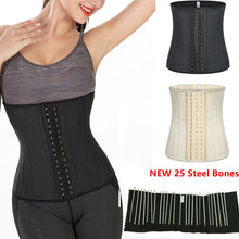 Women 25 Steel Bones Waist Trainer Corset Underbust Waist Latex Corset Slimming Shaper Breathable Corset Belt Harness Bustier