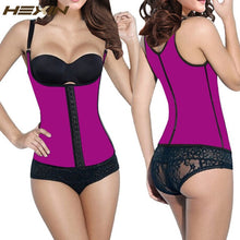 HEXIN100% Latex Waist Trainer Cincher Faja Girdle Full Vest Body Shaper Steel Boned Corset Women Shapewear Plus Size Shapers