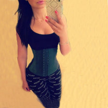 FeelinGirl 100% Latex Waist Trainer New Body Shaper 9 Steel Boned Corset Waist Corsets Women Waist Cincher Corpete -E