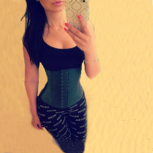 FeelinGirl 100% Latex Waist Trainer New Body Shaper 9 Steel Boned Corset Waist Corsets Women Waist Cincher Corpete -E