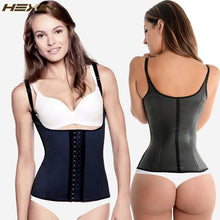HEXIN100% Latex Waist Trainer Cincher Faja Girdle Full Vest Body Shaper Steel Boned Corset Women Shapewear Plus Size Shapers